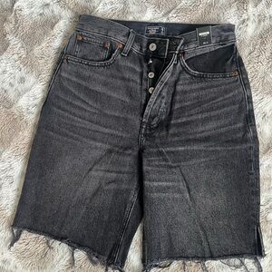 Abercrombie & Fitch Charcoal Denim Shorts women’s size 26 - brand new with tags